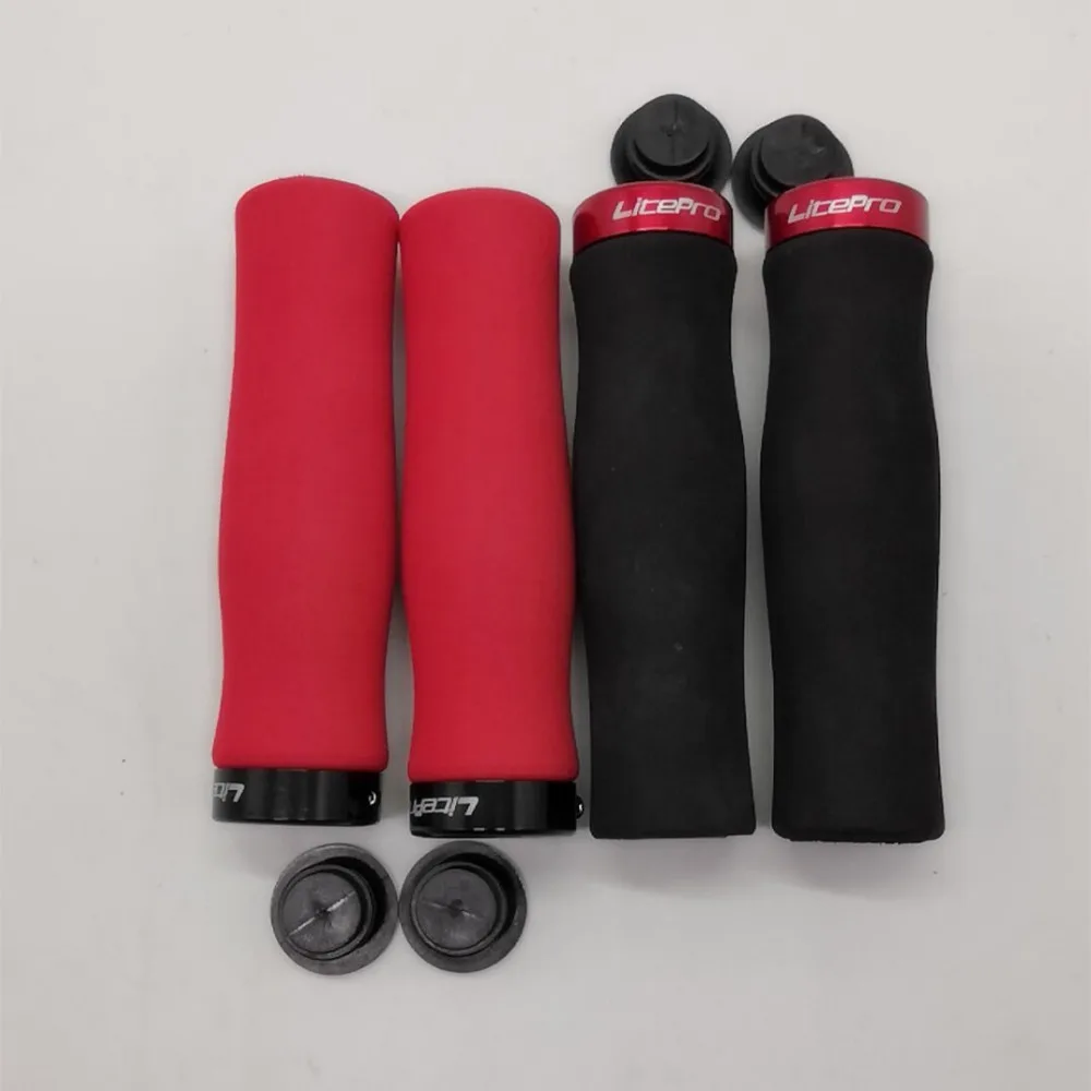 

Litepro ultra light single side locking sponge handgrip MTB mountain bike folding bicycle handle grips handlebar 74g