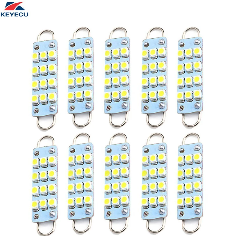 KEYECU 10 шт 44 мм (1 73 &quot) 12 SMD 1210 3528 чип жесткая петля гирлянда светодиодные лампы для