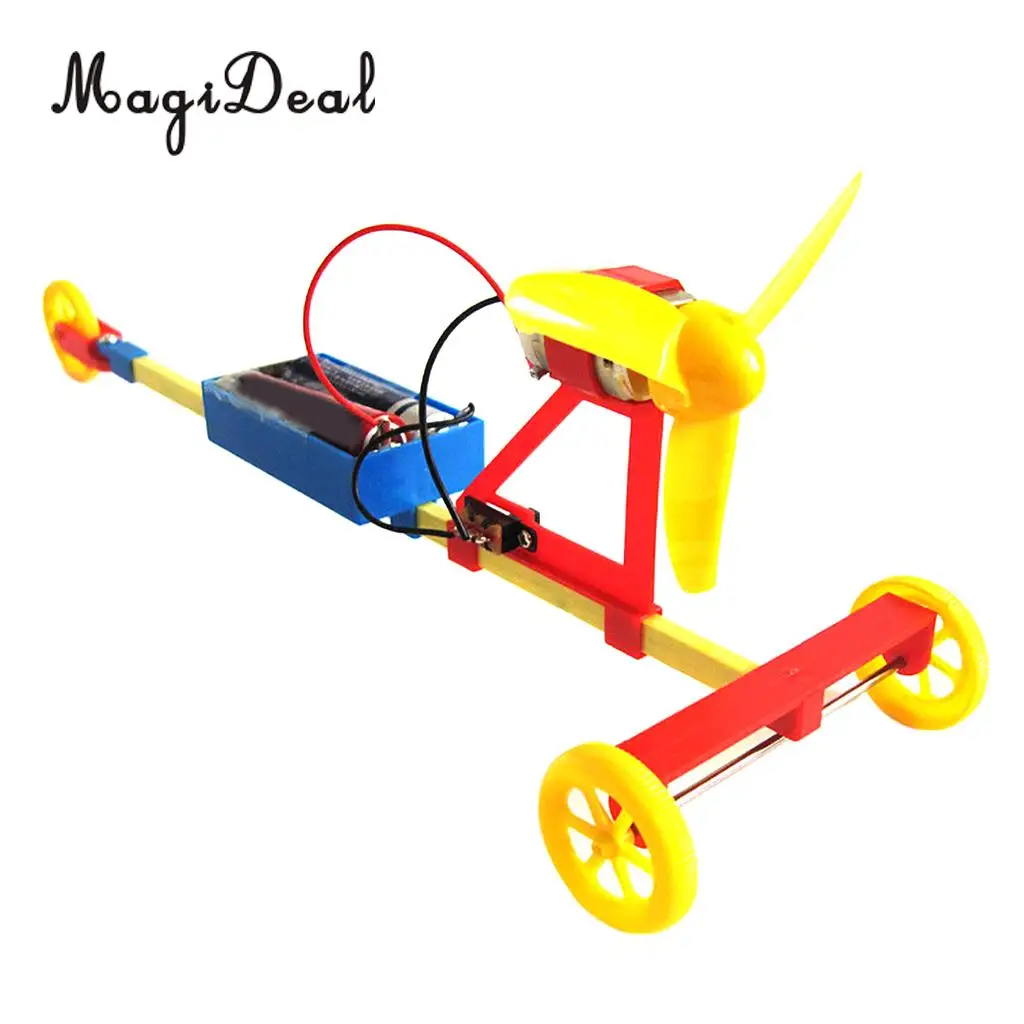 MagiDeal High Quality 1Set Electric Air Powered Racing Car DIY Assembly Toy Kit for Kid Exploratory Learning Science Physics