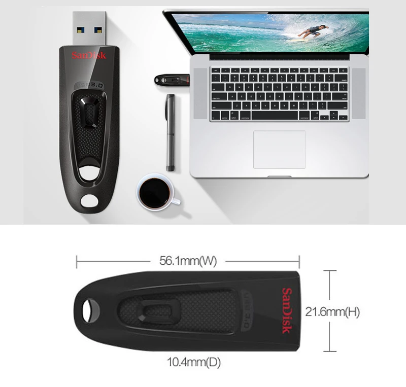 SanDisk флеш-накопитель USB 3,0 256 ГБ флеш-накопитель 128 ГБ USB3.0 карта памяти 64 ГБ Флешка 32 Гб 16 Гб USB ключ скорость чтения до 100 м/с