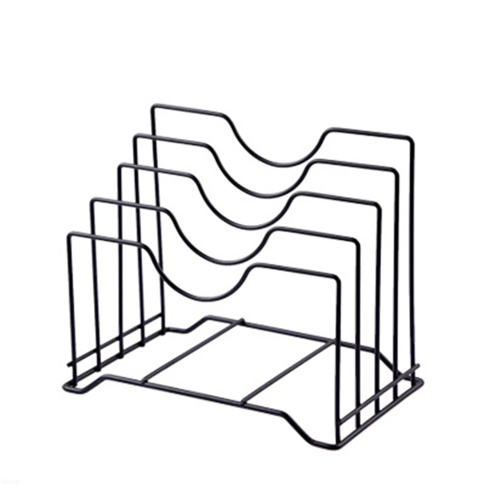 Kitchen Shelf Pan Rack Cutting Board Holder Storage Pot Lid Organizer Stand Tapa Cover Stand Stainless Steel Dish Kitchen Rack 3