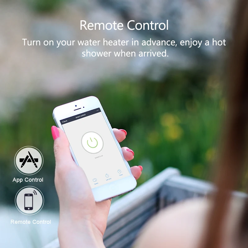 Умный Wi-Fi переключатель водонагревателя бойлер ЕС Plug Google Home Alexa Echo Голосовое управление приложение таймер дистанционное управление