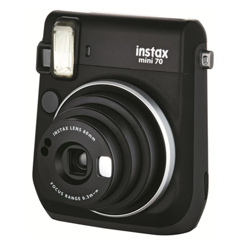Камера моментальной печати Fujifilm Instax Mini 70 черная со стильным плечевым ремнем + Fuji 80