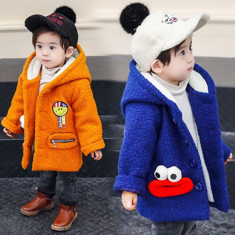 

Children clothing winter baby boys coat Thickened winter-New cartoon long sleeve Korean circle coat for 1T-5T Boys coats