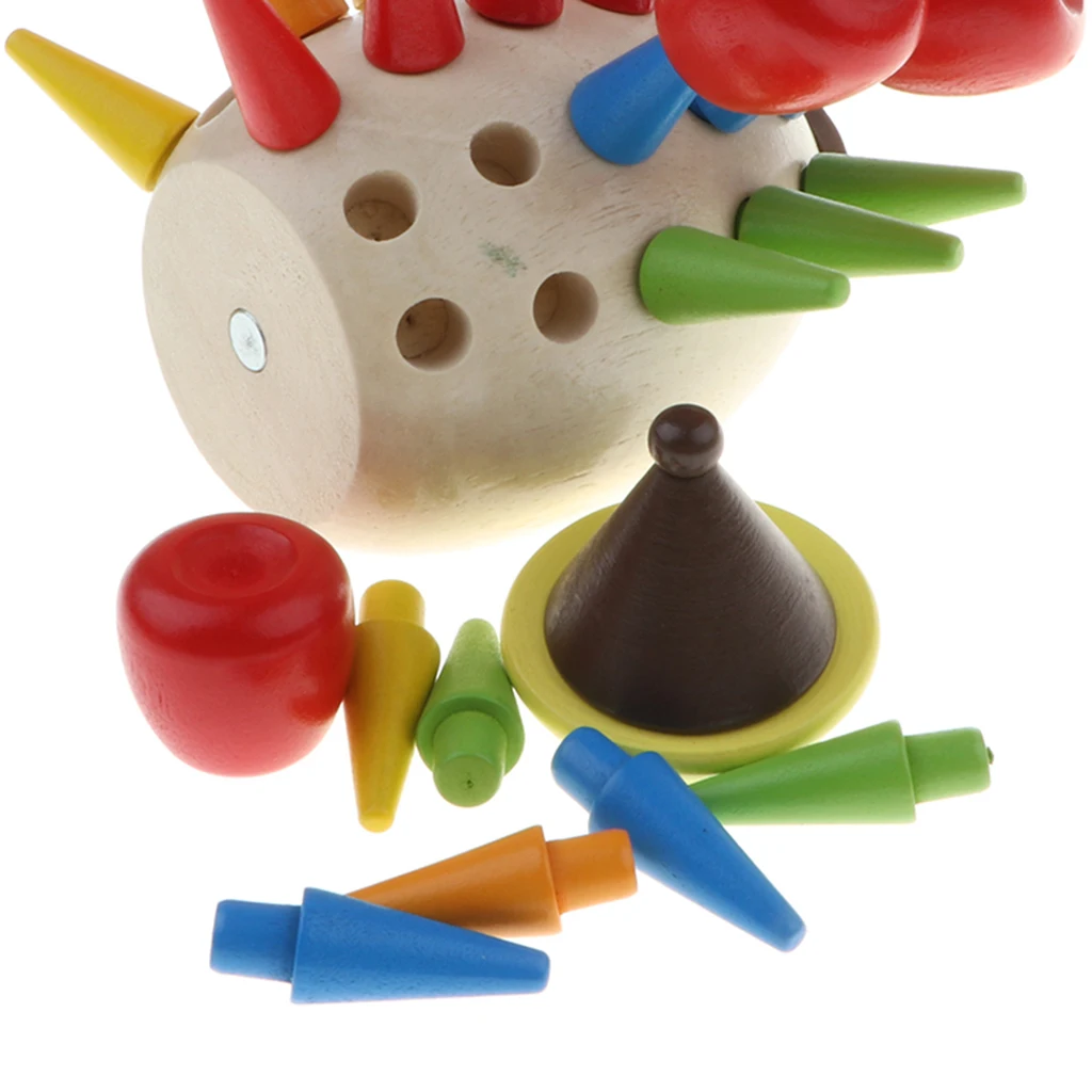 Разборка и сборка магнитные игрушечный еж Детские Деревянная Детская игрушка раннее образование Обучающие паззлы наборы игровая