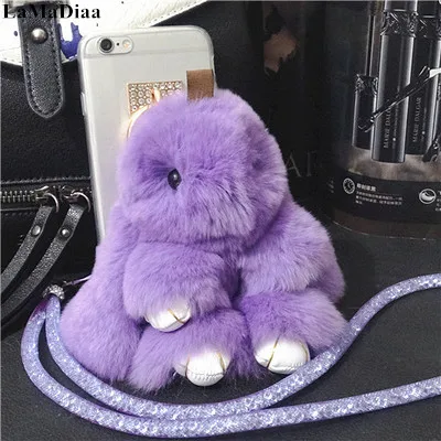 

High Quality Hairy Rabbit Fluffy Phone Cases For Samsung A9 A8 A7 A6 A5 J8 J7 J6 J5 J4 2018 Lovely Rabbit Protective Back Cover