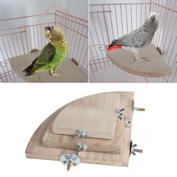 1Pc nowy Pet Bird Parrot Wood Platform wieszak stojący Toy Hamster oddział okonie dla ptaków zabawkowe klatki 3 rozmiary artykuły dla zwierząt C42 tanie i dobre opinie Let’s Pet CN (pochodzenie) BIRDS Drewna