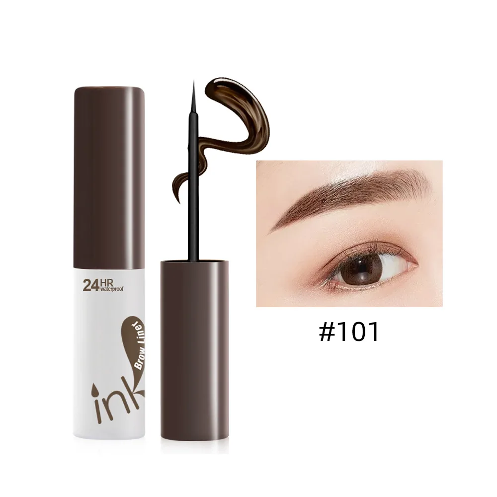 Music Flower 5 Color Liquid Brow Liner Eyebrow Gel Tattoo Eye Brow Tint Waterproof 24H Long Lasting Dye