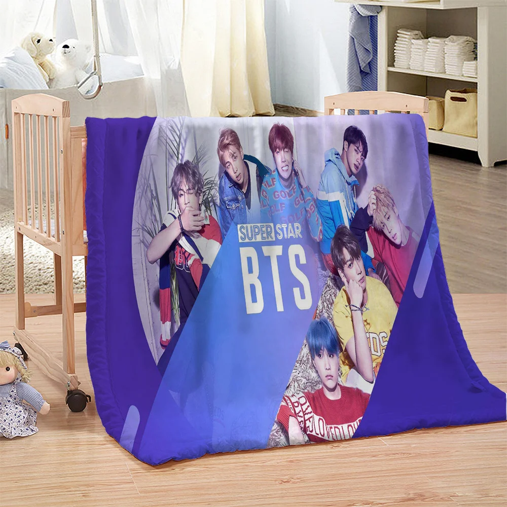 Дешево Kpophome для Bangtan обувь мальчиков вокруг Хэллоуин же Q версия мультфильм Плюшевые печати Nap одеяло дропшиппинг