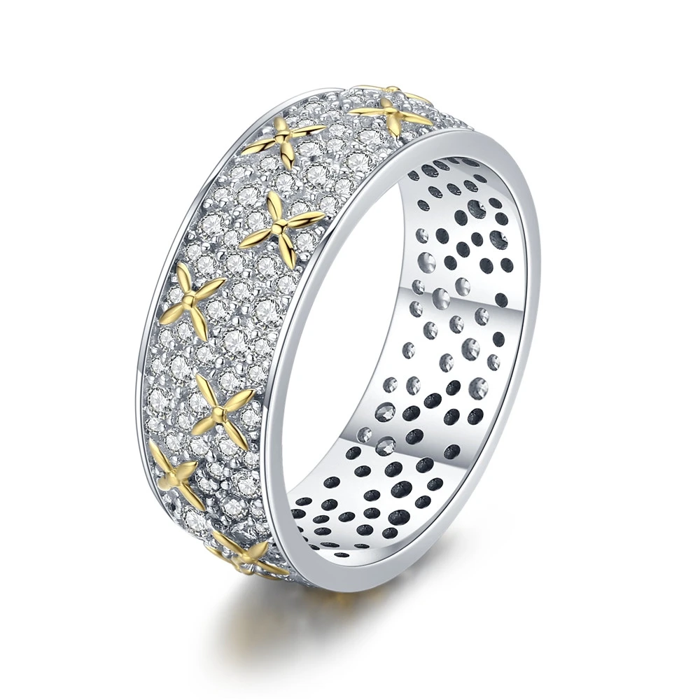 BAMOER, широкие серебряные кольца для женщин, Аутентичные, 925 пробы, серебряная пчела, звезда, голубое кольцо на палец, Женские Ювелирные украшения, вечерние ювелирные изделия - Цвет основного камня: GXR241
