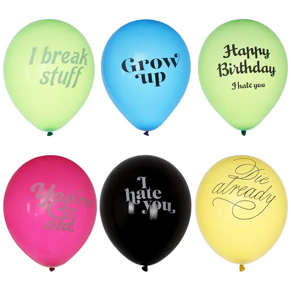 12 Pieces 10 Pouces Ballons Saccades Ballon Abusif Vous Etes Vieux Grandir Joyeux Anniversaire Rude Latex Ballon Fournitures De Mariage Decor De Fete Aliexpress 12 Pieces 10 Pouces Ballons Saccades Ballon Abusif Vous Etes Vieux Grandir Joyeux Anniversaire Rude Latex Ballon Fournitures De Mariage Decor De Fete Aliexpress
