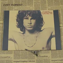COSY MOMENT The Doors Jim Morrison Vintage Rock band music Guitar Matte Kraft Paper Poster Wall Sticker Home Decor QT303