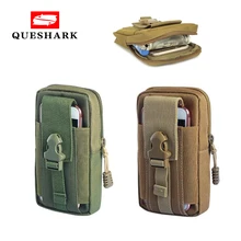 Queshark мини сумки для походов на открытом воздухе водонепроницаемый 800D нейлон военный тактический Molle Сумка поясная сумка для 5,5 дюймов мобильного телефона