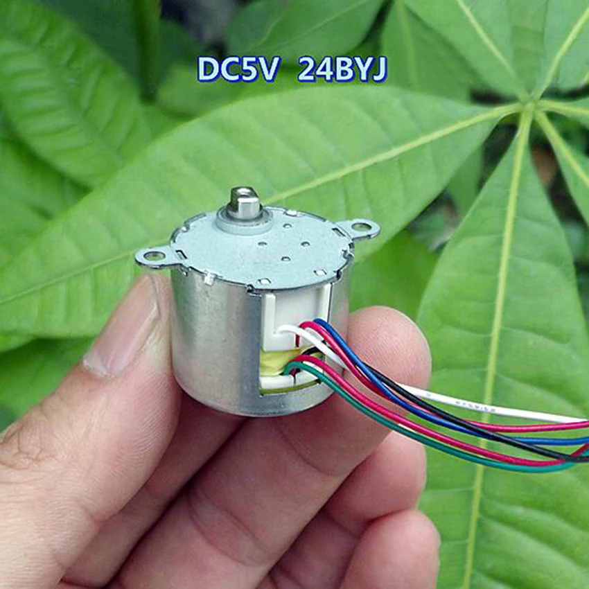 24BYJ DC 5V шаговый двигатель 2 фаза 6 проводов механизм угол двигателя: 5 625|Шаговый