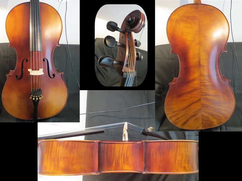 

Strad style Solid wood SONG 5 strings 4/4 cello,big,deep rick sound #13143