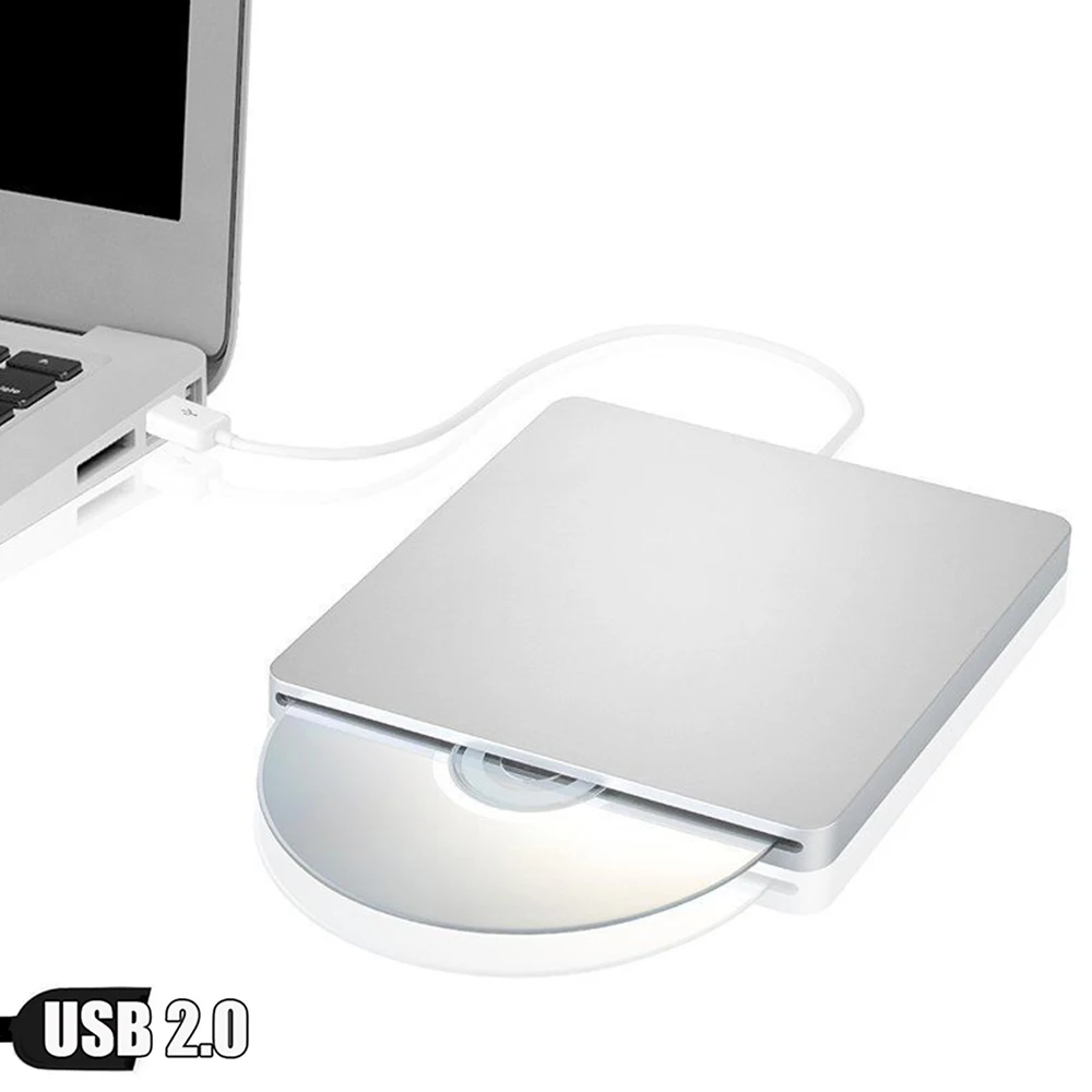 Новый внешний USB 2 0 Тонкий CD RW DVD ROM Rewriter привод для всех ноутбуков ПК Win XP Win7 Win8 Win10|Оптические дисководы| |