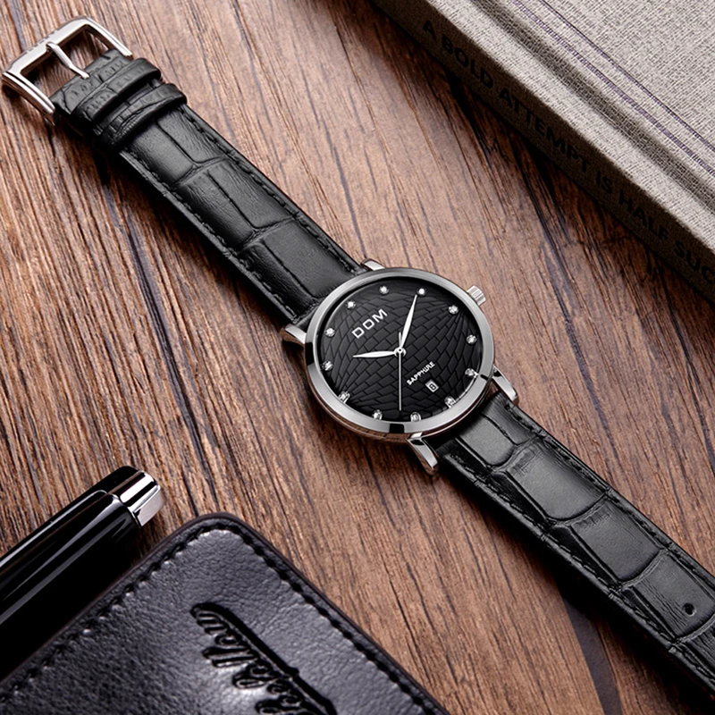 DOM 2018 Fashion Quartz Watch Men Watches Top Brand Luxury Male Clock Business Mens Wrist Watch 3