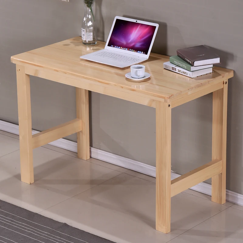 Cheap package custom wood home computer desk desktop pine ...