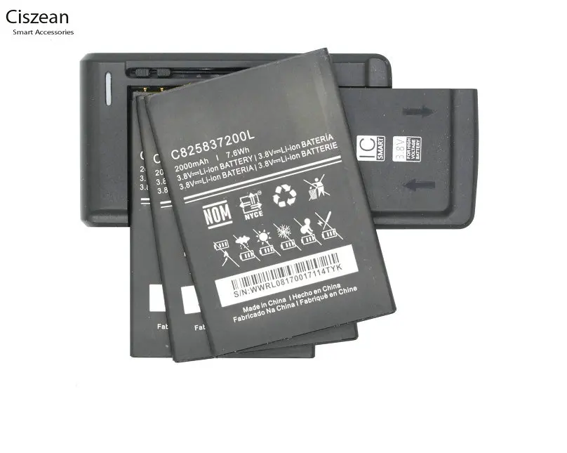 Ciszean 3x C825837200L 2000 мАч смарт мобильный сменная батарея для мобильного телефона+ универсальное настенное зарядное устройство для BLU Neo X N070L N070U