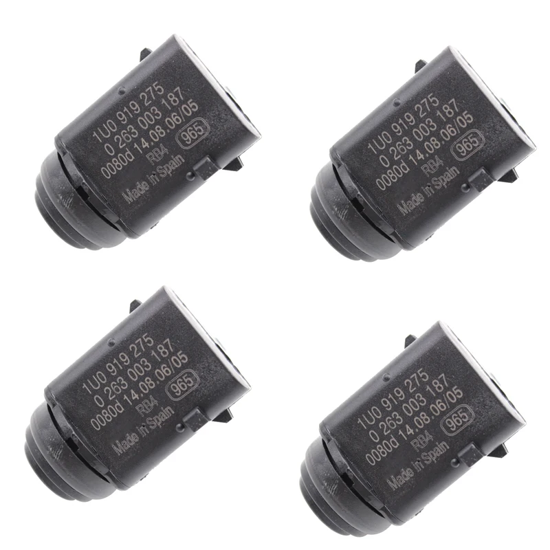 

4pcs SI-A0222 Front Rear Parking Sensor Reverse Aid Sensor PDC for Audi Q7 VW Golf Touran Touareg 1U0919275 1J0919275