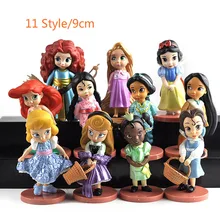 11pcs Disney Figures Princess Cinderella Belle Mermaid Ariel Sofia Snow White Fairy Rapunzel Action Figures Disney Doll 2DS06 цена 11pcs Disney Figures Princess Cinderella Belle Mermaid Ariel Sofia Snow White Fairy Rapunzel Action Figures Disney Doll 2DS06 цены онлайн