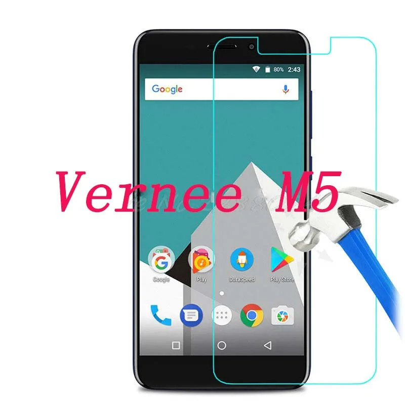 

2PCS Smartphone Tempered Glass 9H Explosion-proof Protective Film Screen Protector mobile phone for Vernee M5