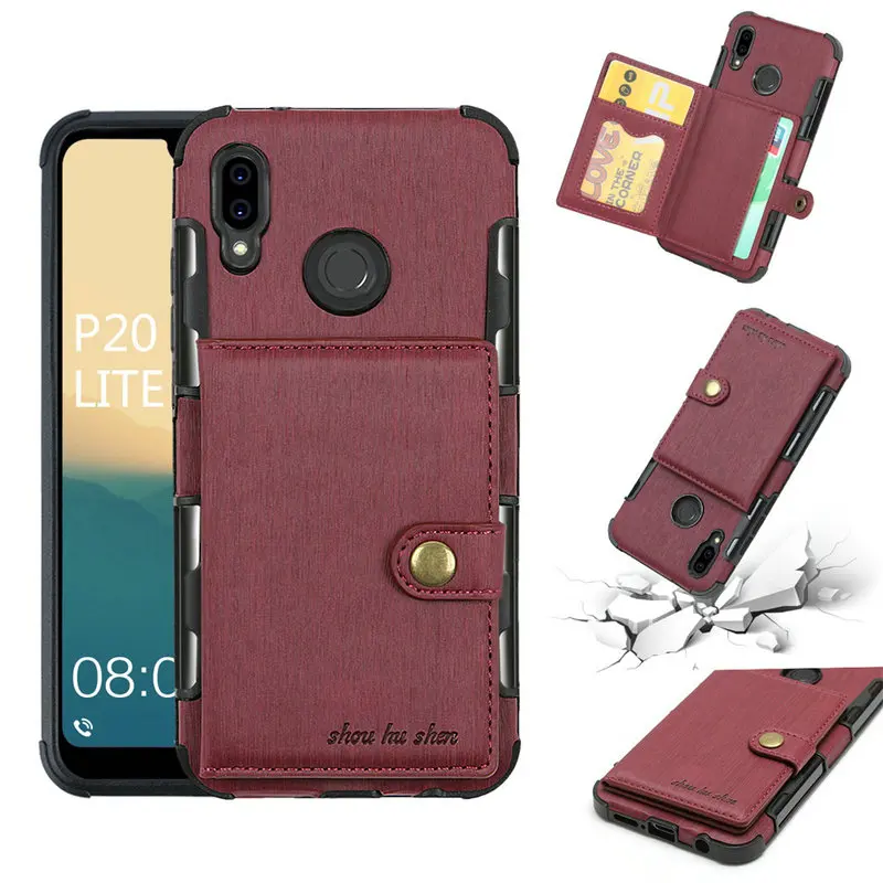 Чехол-книжка из искусственной кожи с отделениями для карт для LG V30, для Motorola Moto G4, G5, G5S Plus, задняя крышка, карман для ID карты, для Moto E5, E4 Plus, чехлы
