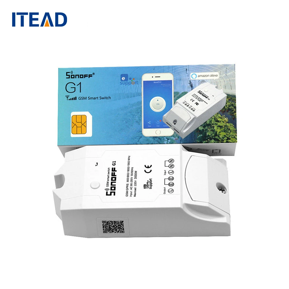

Sonoff G1 WiFi Smart Switch GPRS Switch GSM wifi Controller for Smart Home Automation Water Pump Lights Outdoor Use