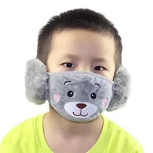 Мода с изображением героев из мультфильмов, 1 штука, из пыли зимние маски уха ветрозащитный Теплый маска для лица на ребенка
