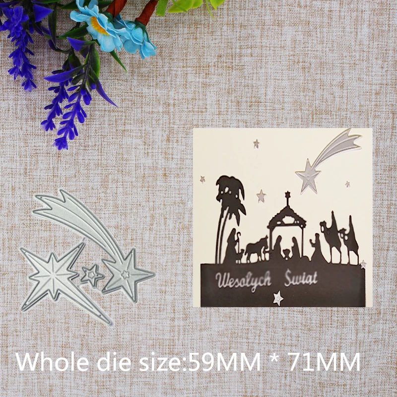 

New Creative Star Metal Steel Cutting Dies Stencil DIY Craft Scrapbooking Embossing Decorative Photo Album Making Craft 59x71mm
