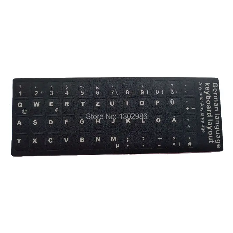 5pcs German Letters Alphabet Learning Keyboard Layout Sticker For 