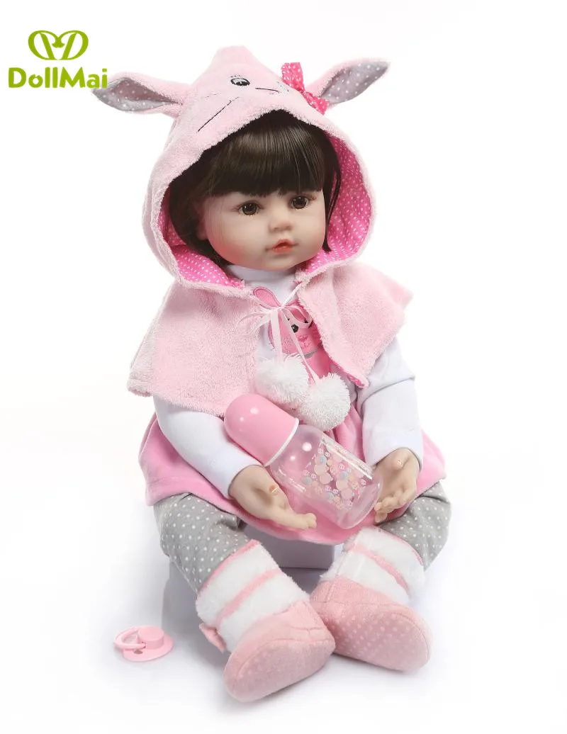 

60cm Silicone Reborn Baby Doll Toys 24 inch Vinyl Princess Toddler Babies Dolls Adoras Girls bebes reborn menina gift dolls