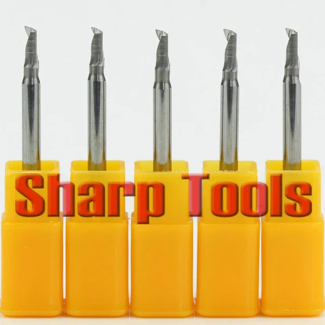 Aluminum Cutting Router Bits Micro Metal Milling Tools 5pcs