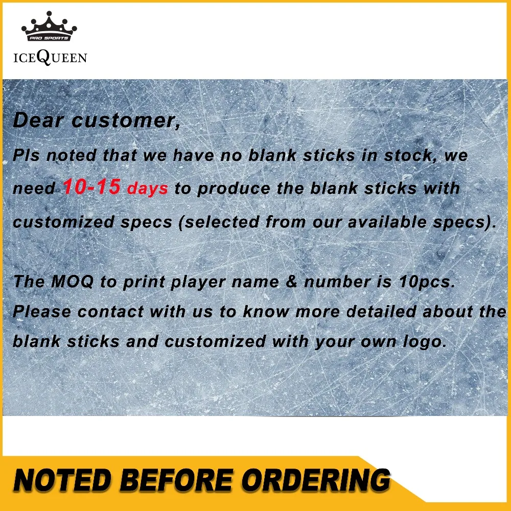 [Custom stick] Бесплатная доставка пустая хоккейная палка с Карбоновым плетением на