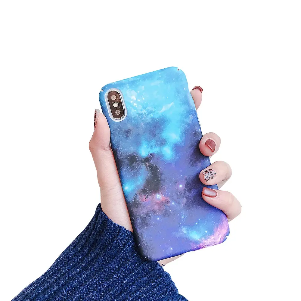 Purple blue Рамочный чехол звездное небо чехол для телефона для samsung Galaxy A50 A30 A6 A7 A8 A9 A3 A5 S7 S8 S9 S10 плюс световой задней крышкой из поликарбоната - Цвет: Purple blue