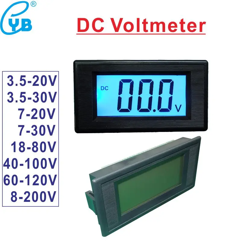 Electric bike Voltmeter DC Voltage Meter Two wire LCD Digital Voltmeter