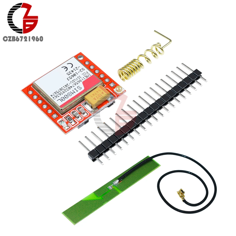 

SIM800L GPRS GSM Module Quad-Band Micro SIM Slot GSM Breakout board with Antenna TTL Serial Port for Arduino Replace SIM900