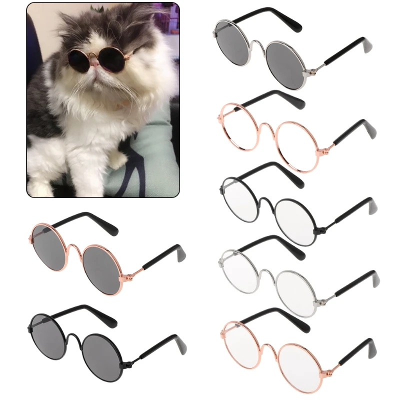 

Fashion Cat Dog Pet Glasses Costume Sunglasses Round Funny Fashion Props Dog Supply Products 2018 New Arrival