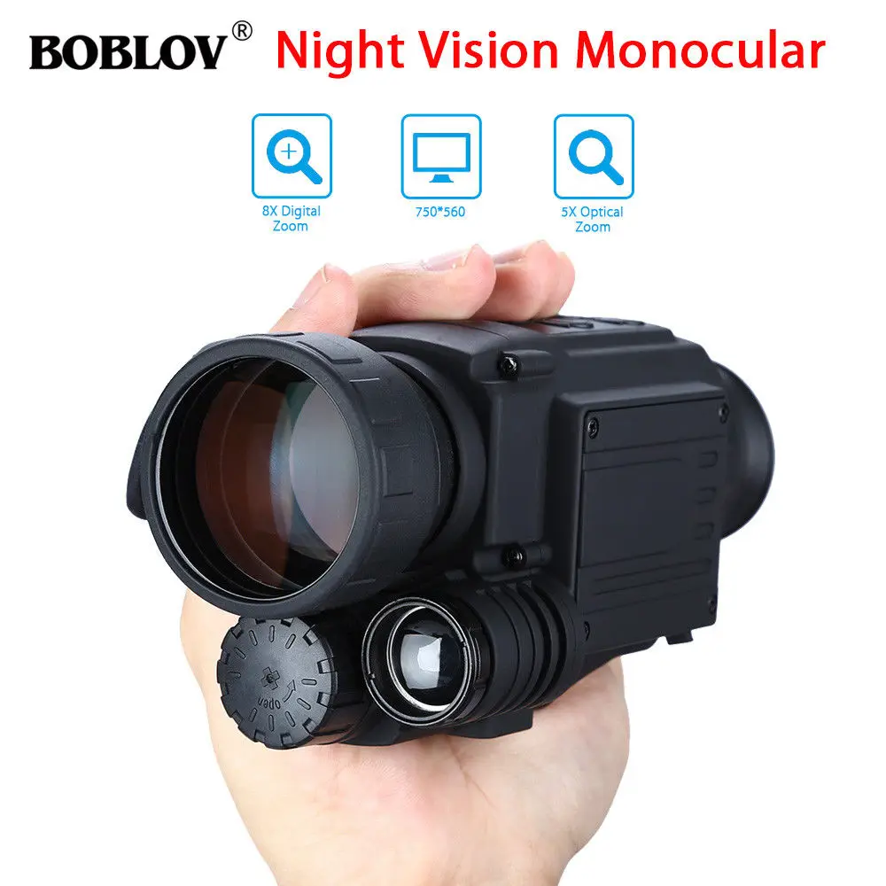BOBLOV P0-0540 Night Vision Digital Zoom IR Optical Monocular Scope Telescope Video Photo Record For Hunting Camping Hiking | Спорт и