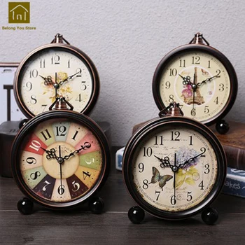 

Creative Alarm Clock Silent Home Decor Europe Electronic Desk Clocks Mechanical Alarm Clock Saat Erkekler Table Clock WKJ016
