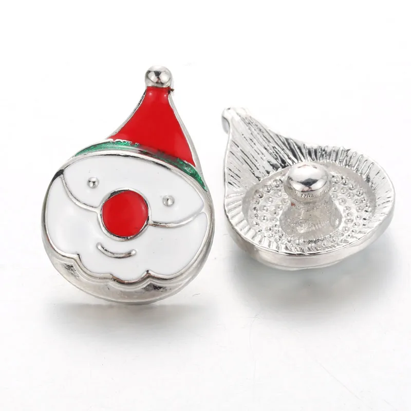 

Christmas snowman 10pcs/lot 18mm snap button jewelry Metal Rhinestone button snaps fit snap button bracelet Jewelry Wholesale