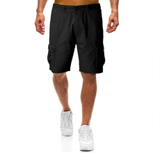 Alisister мужские рабочие прочные карго шорты в западном стиле повседневные однотонные шорты с несколькими карманами-черный, темно-зеленый и хаки