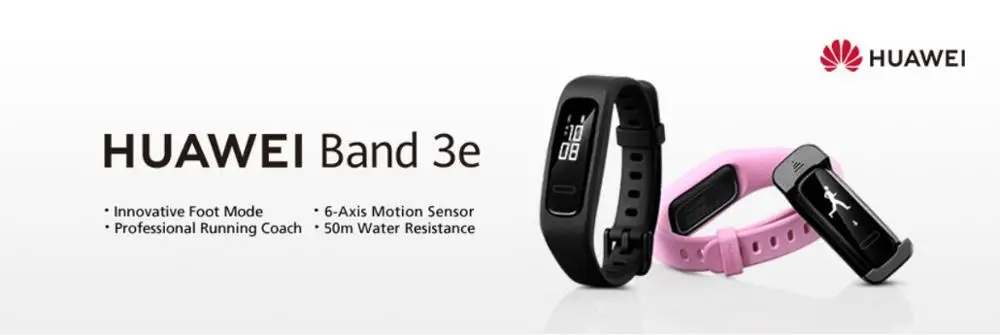 Оригинальный Смарт браслет Huawei Band 3e Honor 4 для бега цветной сенсорный Amoled дисплей 0 5