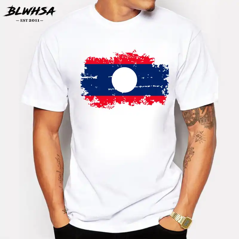 Blwhsaラオス旗メンズtシャツ夏ファッション半袖ブランドデザインtシャツ男性面白いラオスtシャツ服 T Shirts Aliexpress Blwhsaラオス旗メンズtシャツ夏ファッション半袖ブランドデザインtシャツ男性面白いラオスtシャツ服 T Shirts Aliexpress