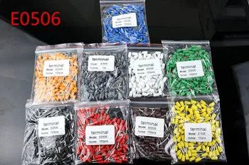 

E0506 22AWG 0.5mm2 Insulated Cord End Terminal Wire Ferrules VE0506 100pcs