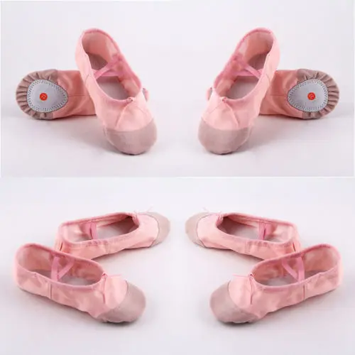 Size 22-30 Little Girls Pink Ballet Dance Yoga Gymnastics Shoes Split-Sole Cotton Kids shoes Cute Soft Slipper