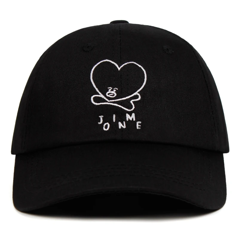 

TATA Dad Hat 100% cotton Jim one Baseball Cap twill Extra low-profile with unconstructed crown BT21 embroidery strap back
