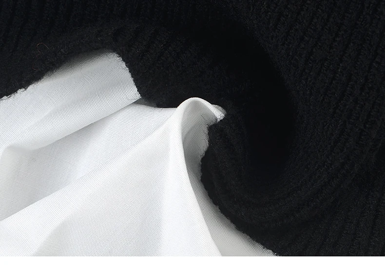Керосиновые осенние Лоскутные пуловеры вязаный Топ женский свитер асимметричный подол водолазка с расклешенными рукавами женский джемпер свитера