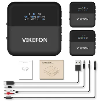 

Bluetooth 5.0 Transmitter Receiver Wireless Audio aptX HD Low Latency 3.5mm Jack/Spdif Adapter Receptor for TV Headphones Car PC