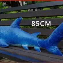 Чучело 85 см темно-синие плюшевая игрушечная Акула кукла подарок w4256